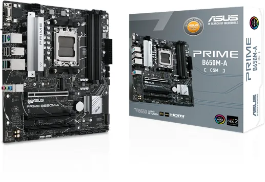 ASUS PRIME B650M-A-CSM Emolevy - AMD B650 - AMD AM5-kanta - DDR5 RAM - Micro-ATX