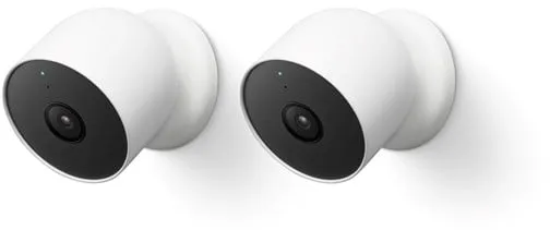 Google Nest Cam - Akkukäyttöinen Ulko-/Sisäturvakamera 2-Pakkaus